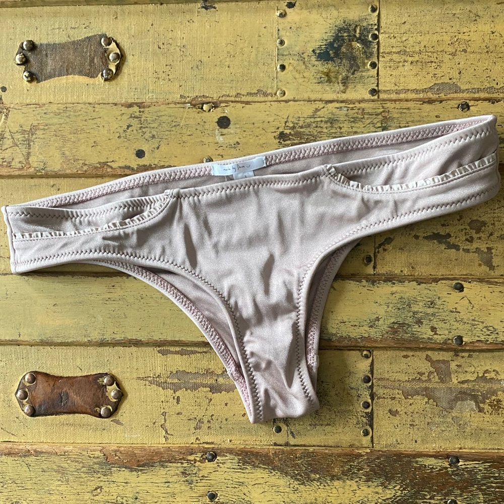 MADE BY DAWN BIKINI BLUSH MAUVE CHEEKY BIKINI BOTTOM M BOHO